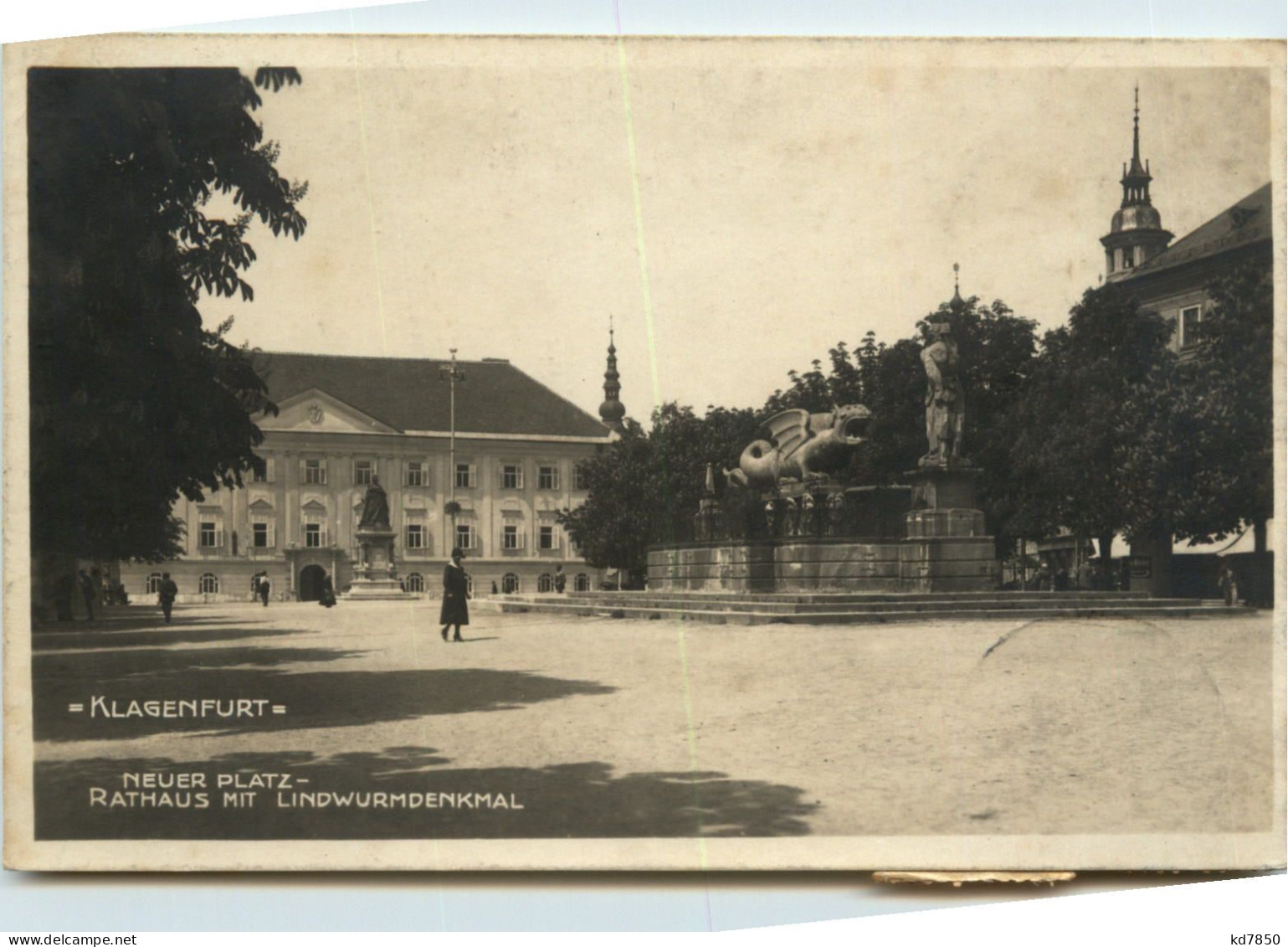 Klagenfurt, Neuer Platz, Rathaus Mit Lindwurmdenkmal - Klagenfurt