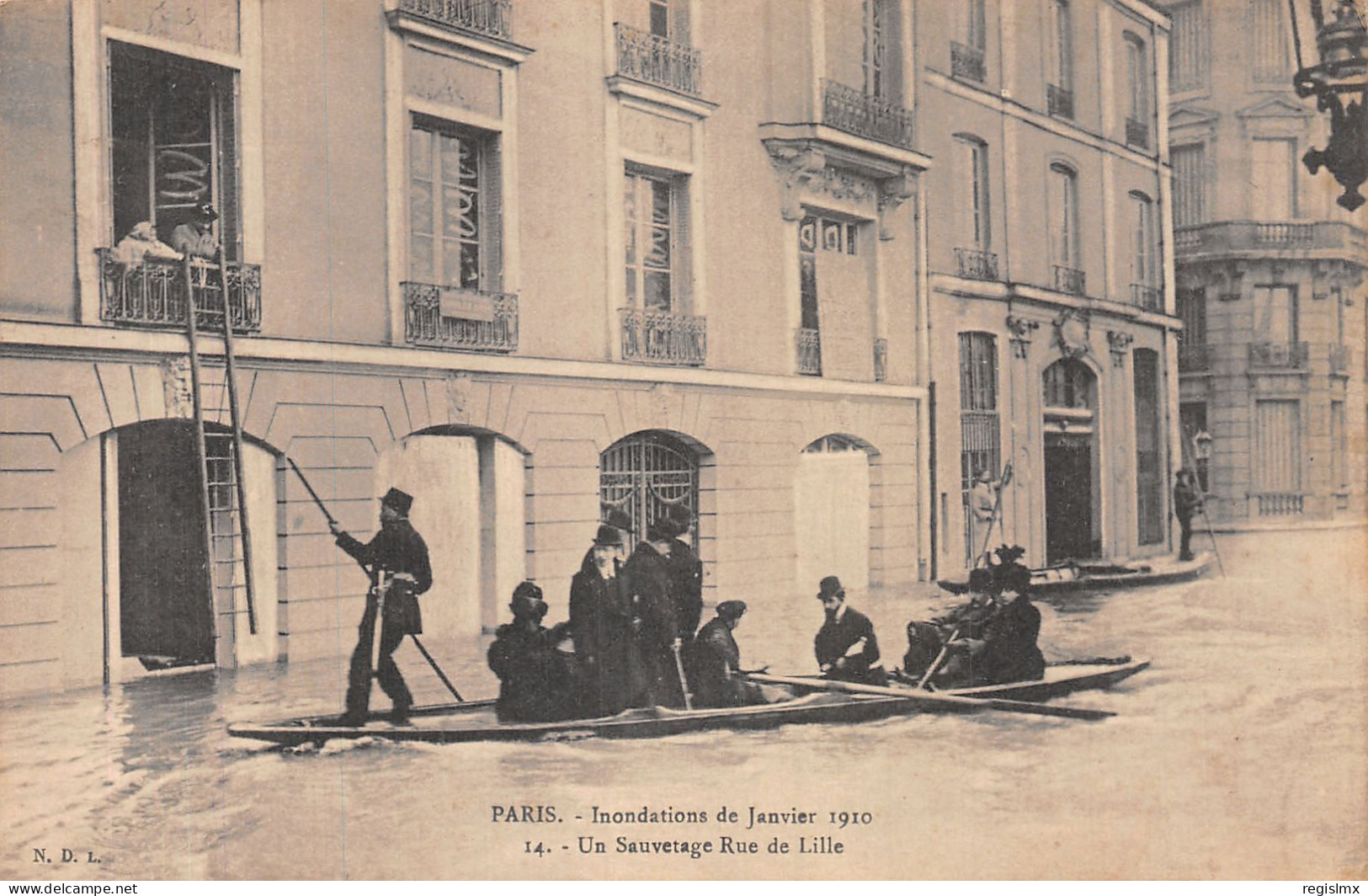 75-PARIS INONDE RUE DE LILLE-N°T1121-C/0241 - De Overstroming Van 1910