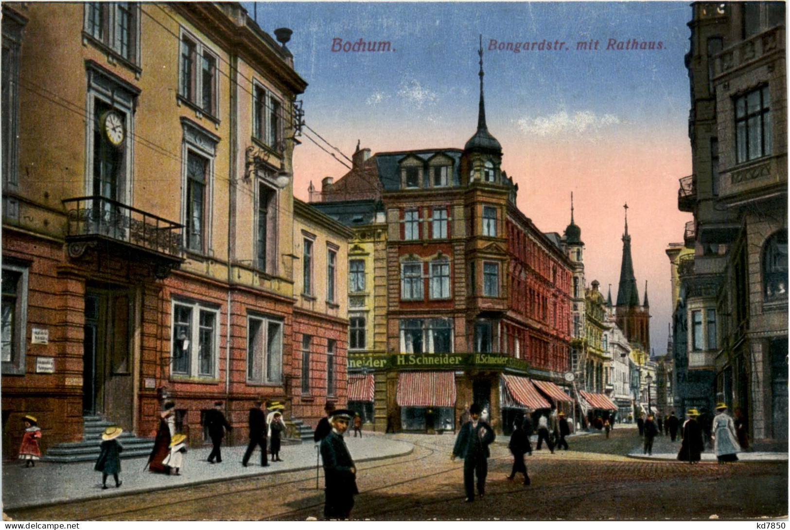 Bochum - Bongardstrasse Mit Rathaus - Bochum