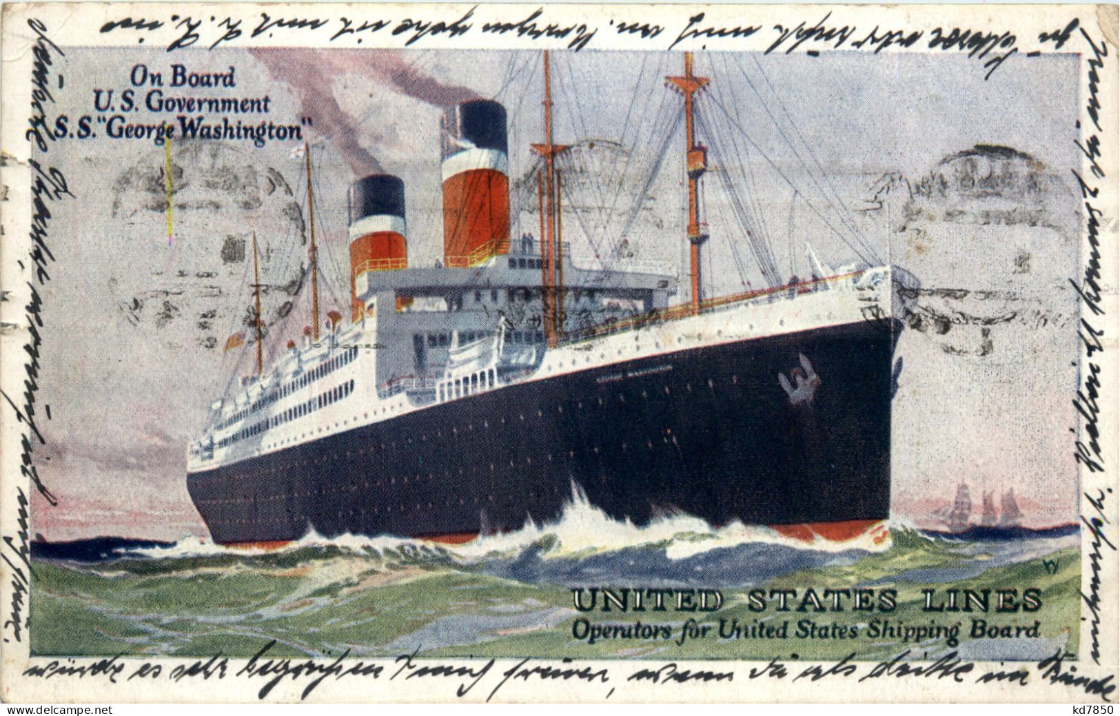 United States Line - SS George Washigton - Steamers