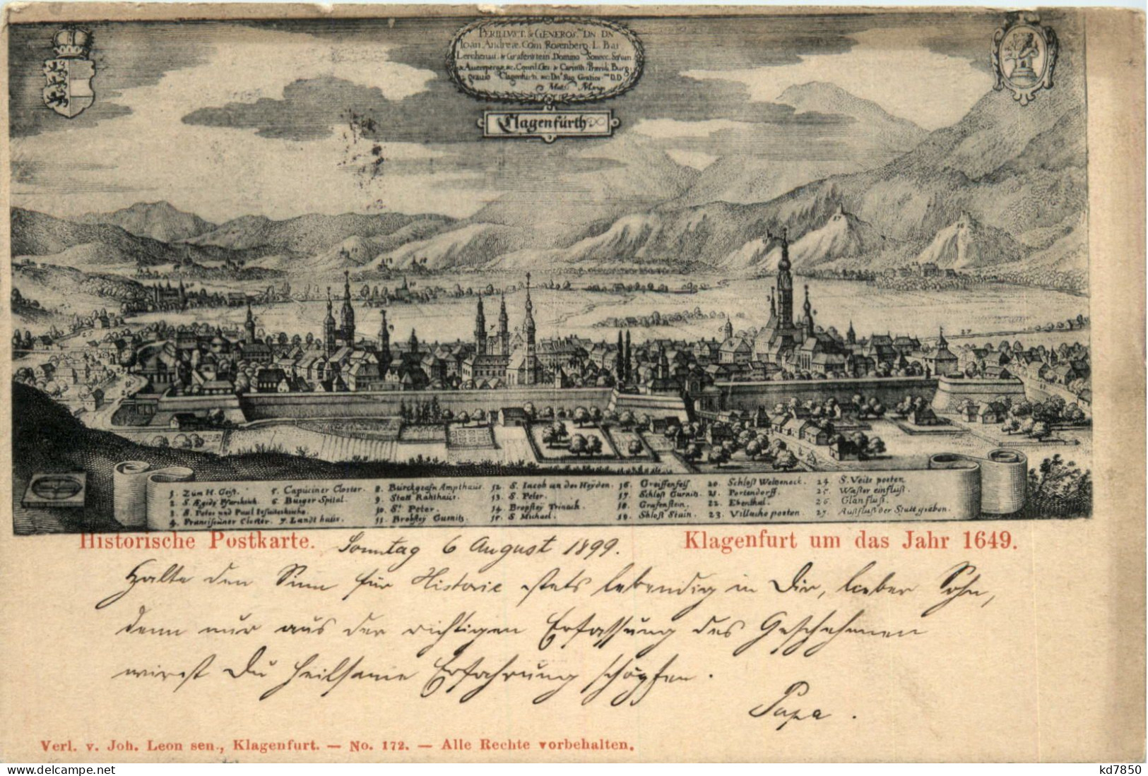 Klagenfurt Um Das Jahr 1649 - Klagenfurt