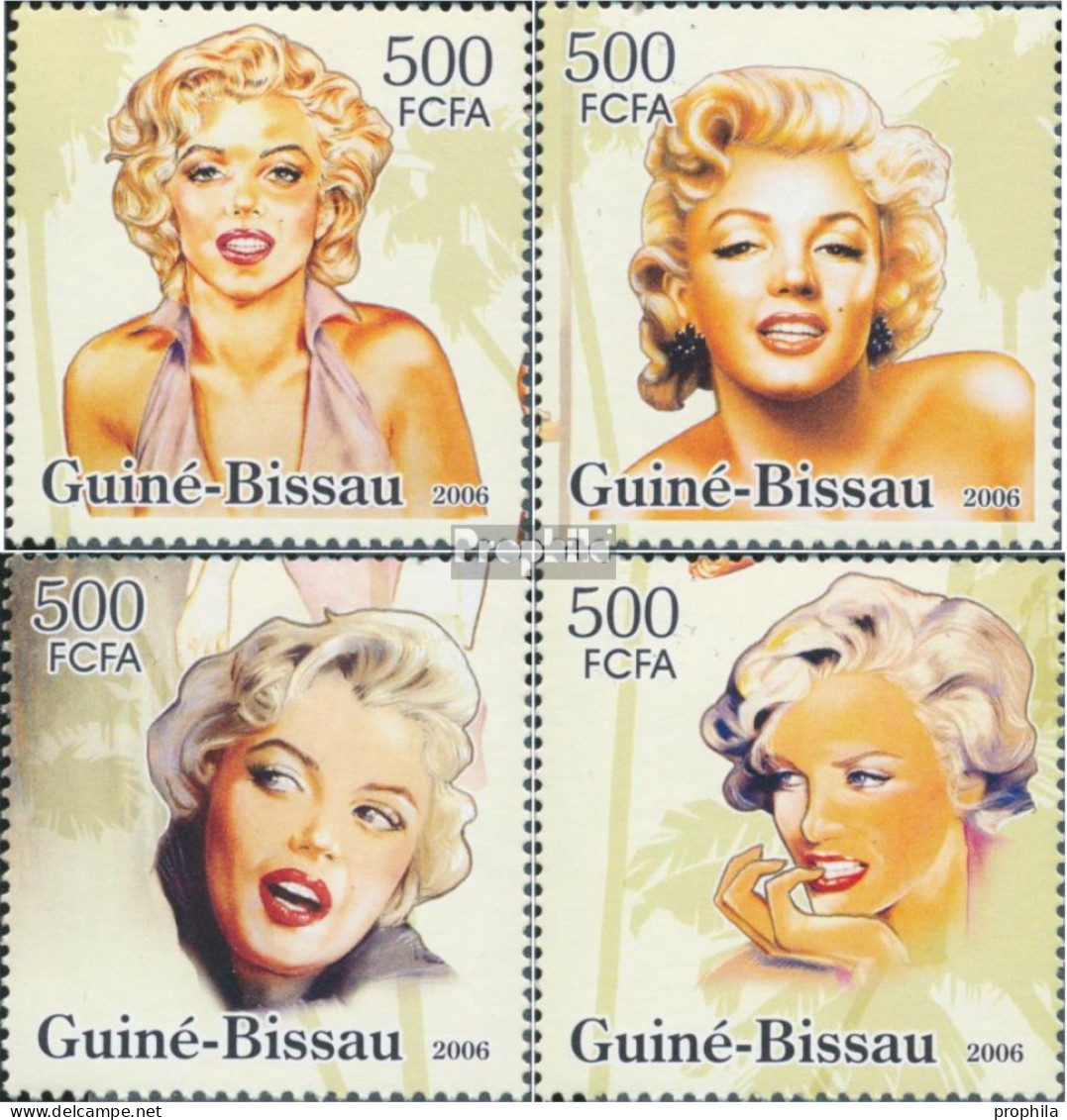 Guinea-Bissau 3426-3429 (kompl. Ausgabe) Postfrisch 2006 80. Geburtstag Marilyn Monroe - Guinea-Bissau