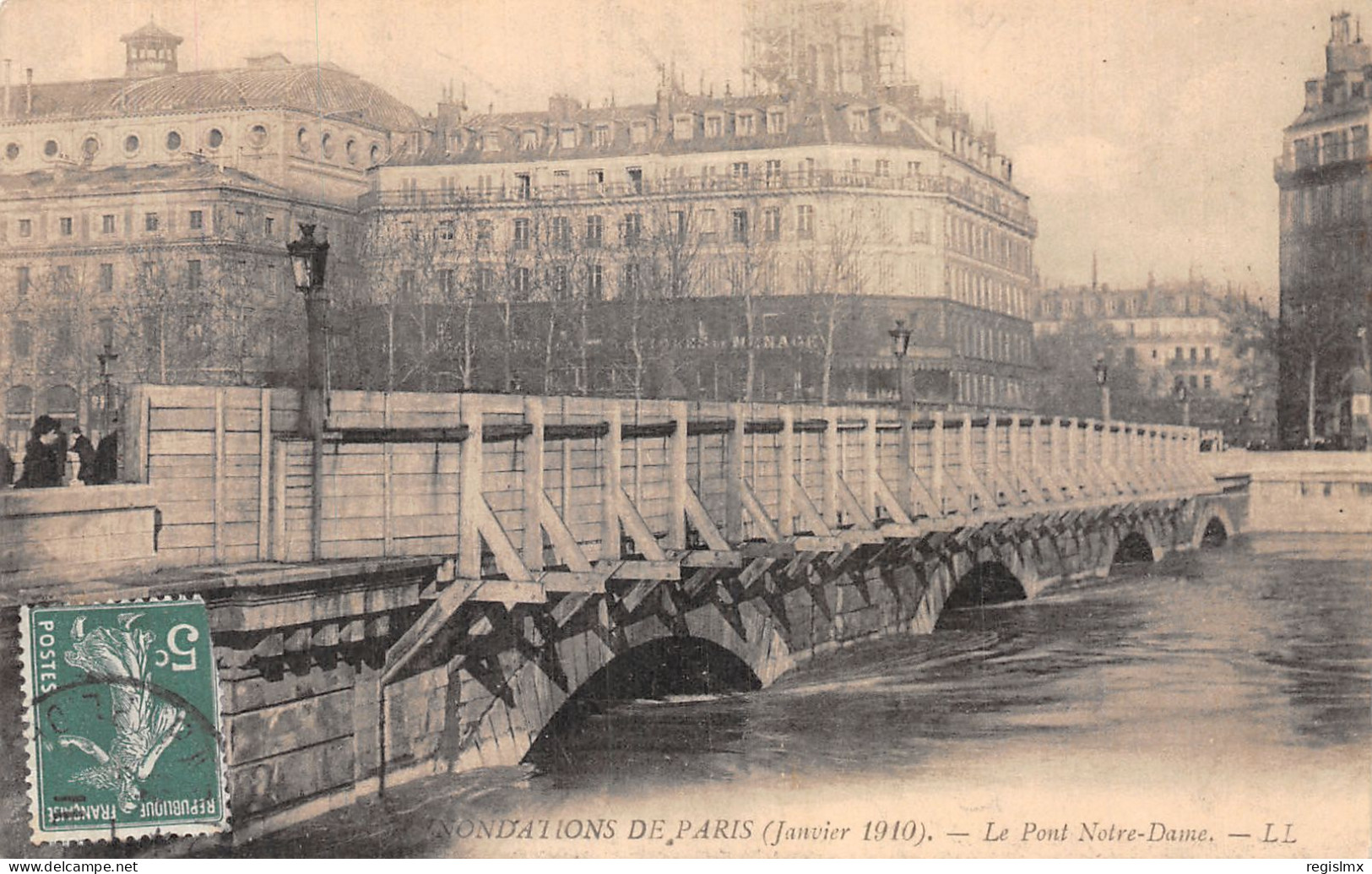 75-PARIS INONDE PONT NOTRE DAME-N°T1121-F/0219 - De Overstroming Van 1910