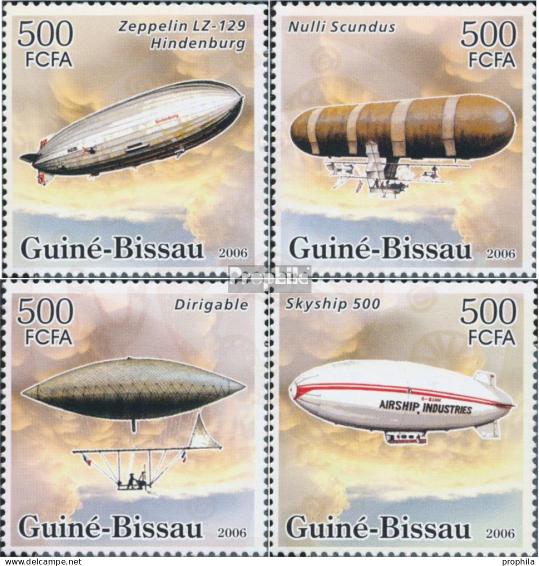 Guinea-Bissau 3334-3337 (kompl. Ausgabe) Postfrisch 2006 Luftschiffe (Zeppeline) - Guinea-Bissau