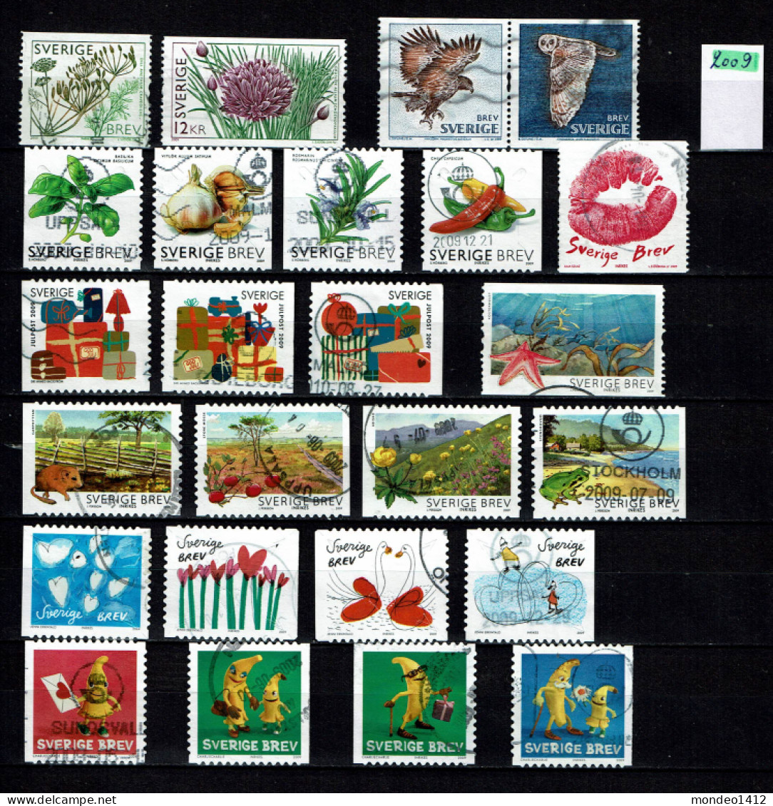 Sweden - 2009 - Collection Lot Used - Different Stamps - Lot De Timbres Oblitérés - Colecciones