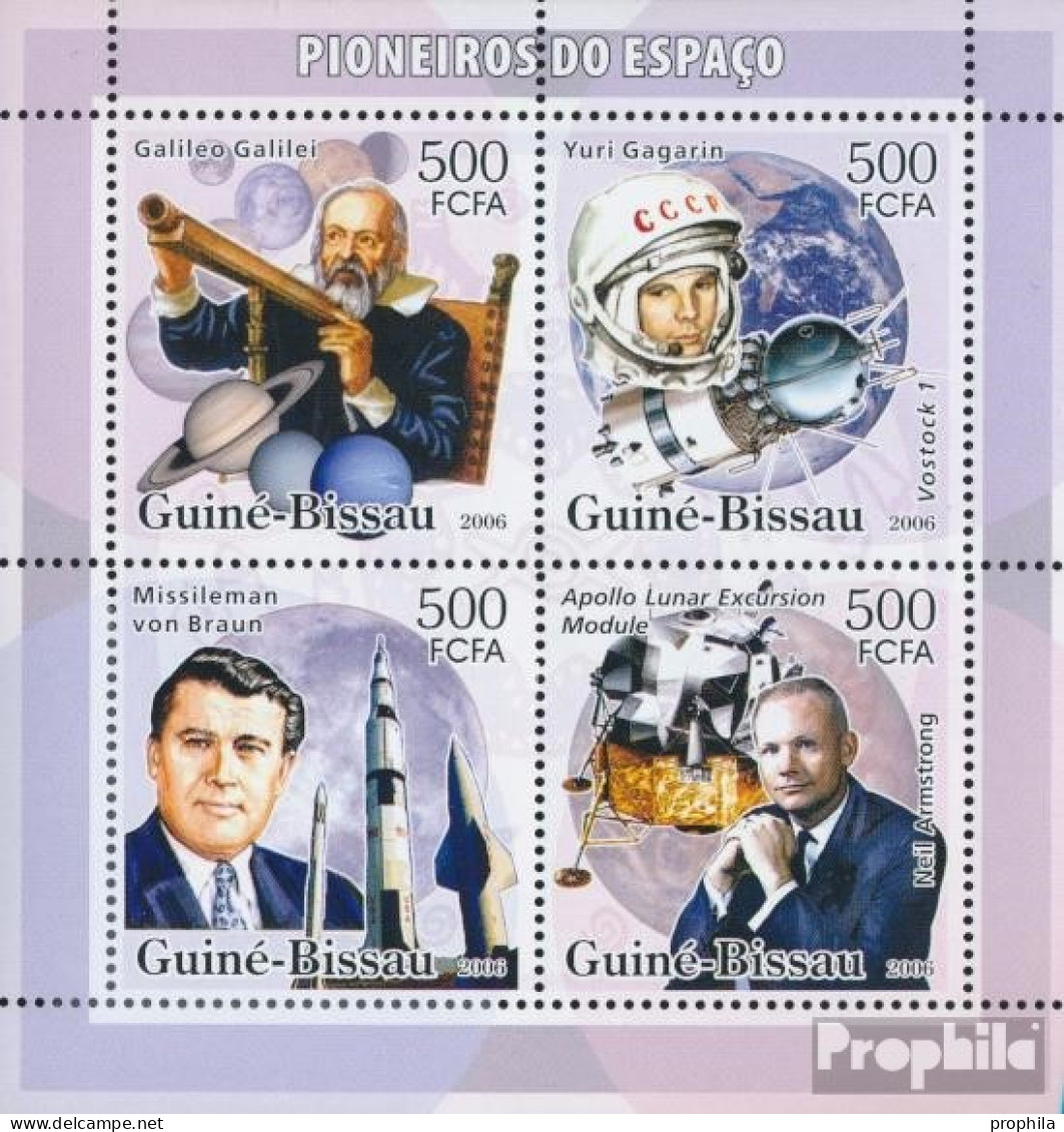 Guinea-Bissau 3326-3329 Kleinbogen (kompl. Ausgabe) Postfrisch 2006 Weltraumpioniere - Guinea-Bissau