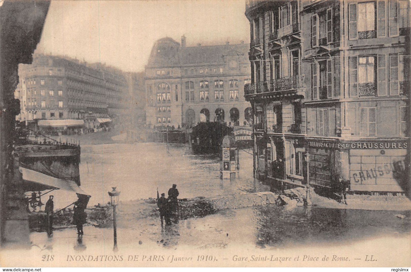 75-PARIS INONDE GARE SAINT LAZARE-N°T1121-G/0149 - De Overstroming Van 1910