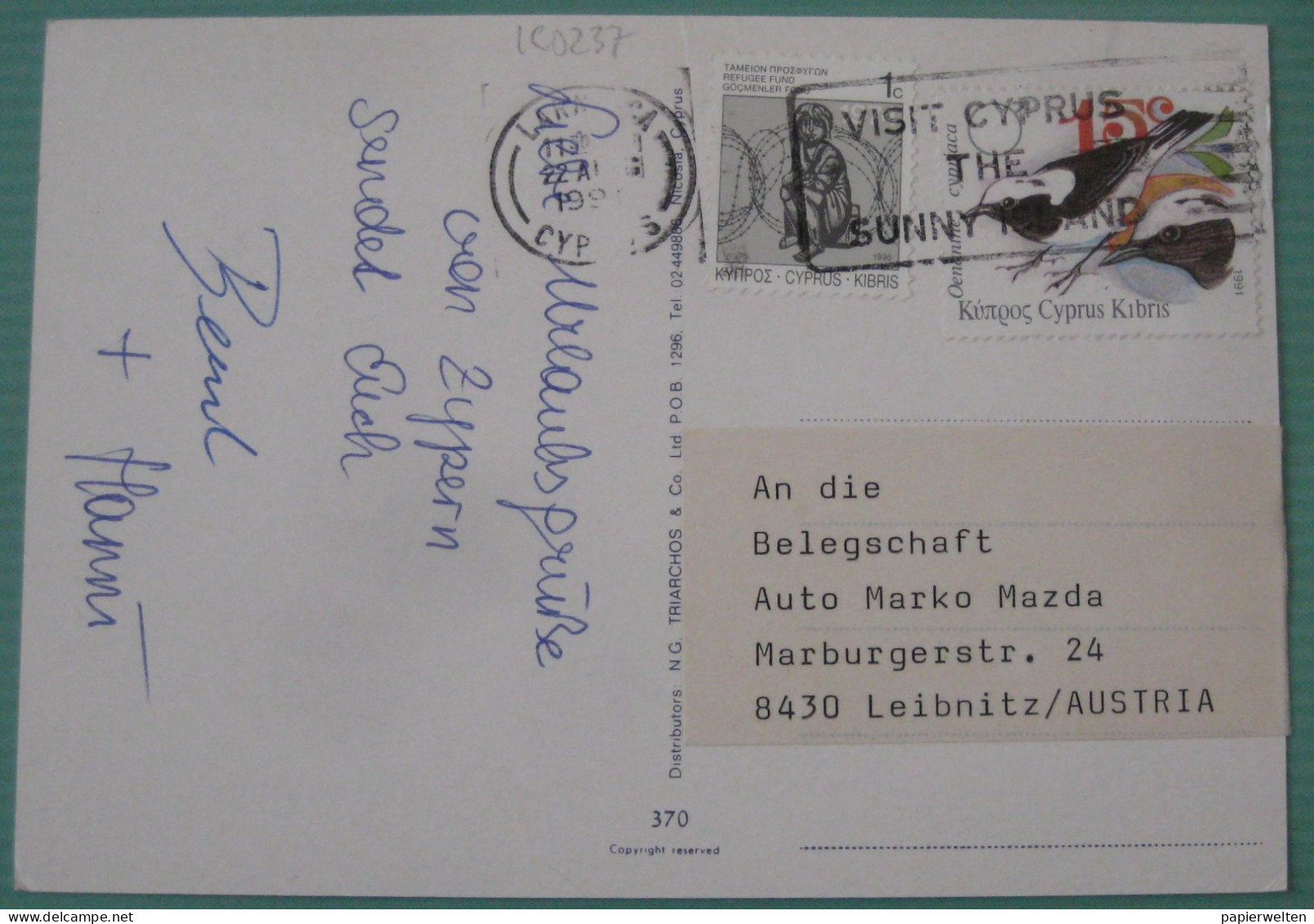 Mehrbildkarte Mit Landkarte "greetings From Cyprus" - Cipro