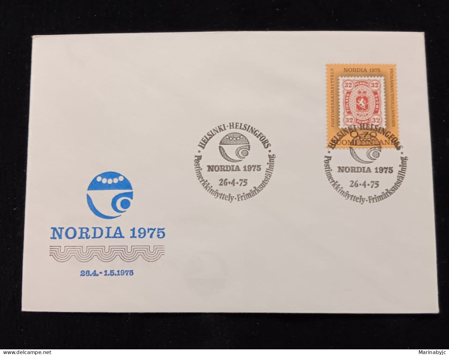 D)1975, FINLAND, FIRST DAY COVER, ISSUE, PHILATELIC EXHIBITION "NORDIA'75", FDC - Autres & Non Classés