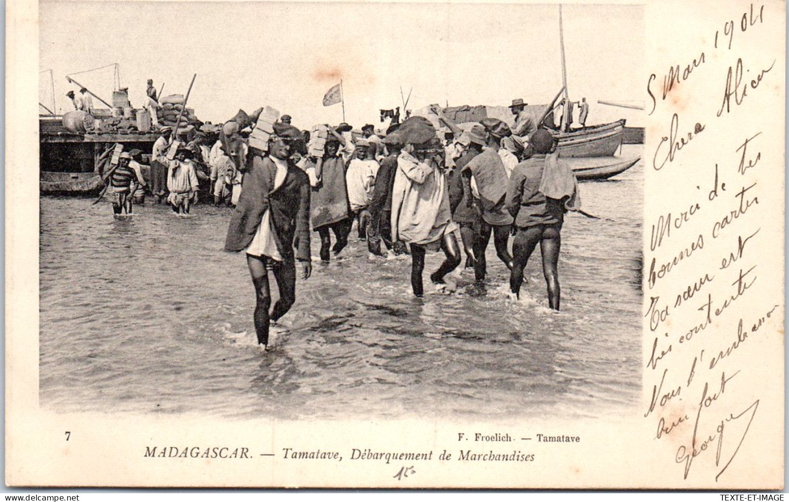 MADAGASCAR - TAMATAVE - Debarquement De Marchandises  - Madagascar