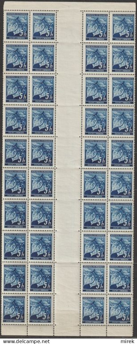 086/ Pof. 20, Vertical Strip With Interarchs, Print Plate 5+6 - Unused Stamps