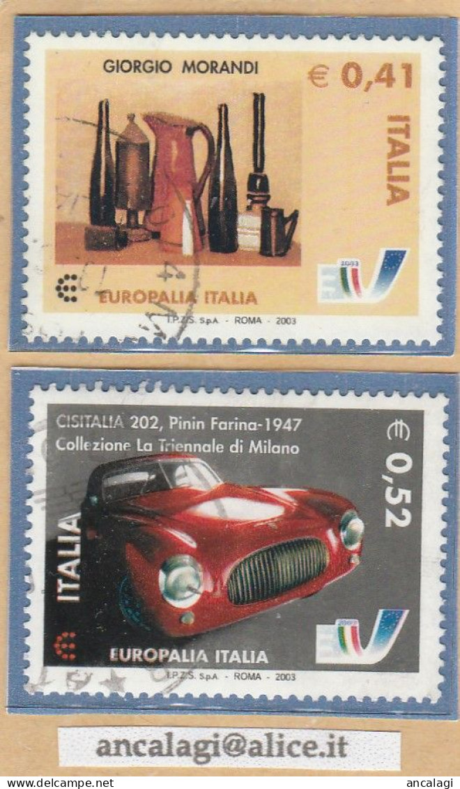 USATI ITALIA 2003 - Ref.0921 "EUROPALIA" Serie Di 2 Val. - - 2001-10: Afgestempeld