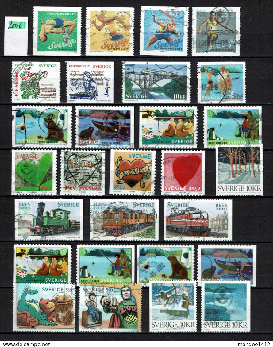 Sweden - 2006 - Collection Lot Used - Different Stamps - Lot De Timbres Oblitérés - Verzamelingen