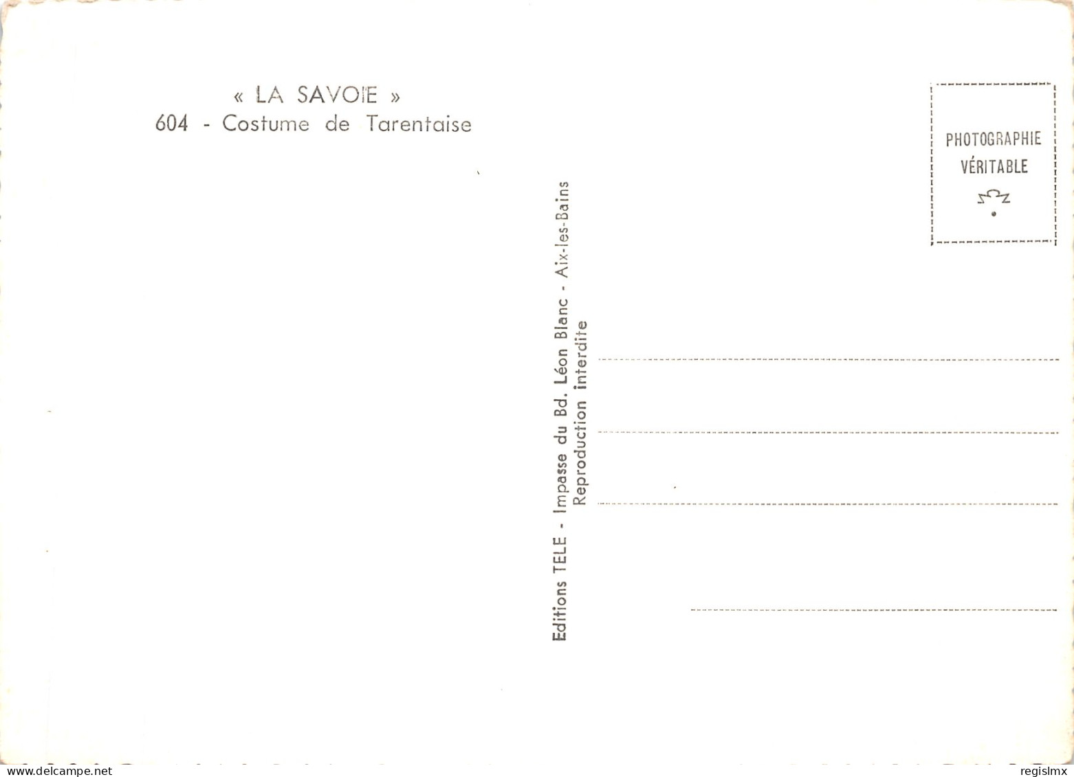 73-SAVOIE FOLKLORE COSTUME DE TARENTAISE-N°T1123-A/0253 - Beaufort