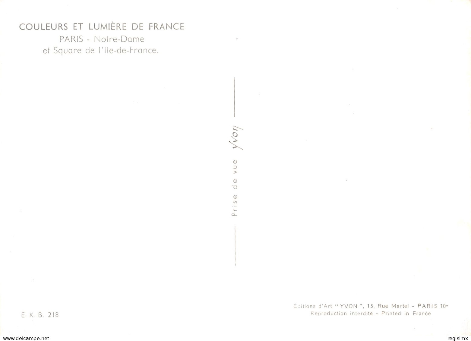 75-PARIS NOTRE DAME ET SQUARE DE L ILE DE FRANCE-N°T1123-F/0037 - Notre Dame De Paris