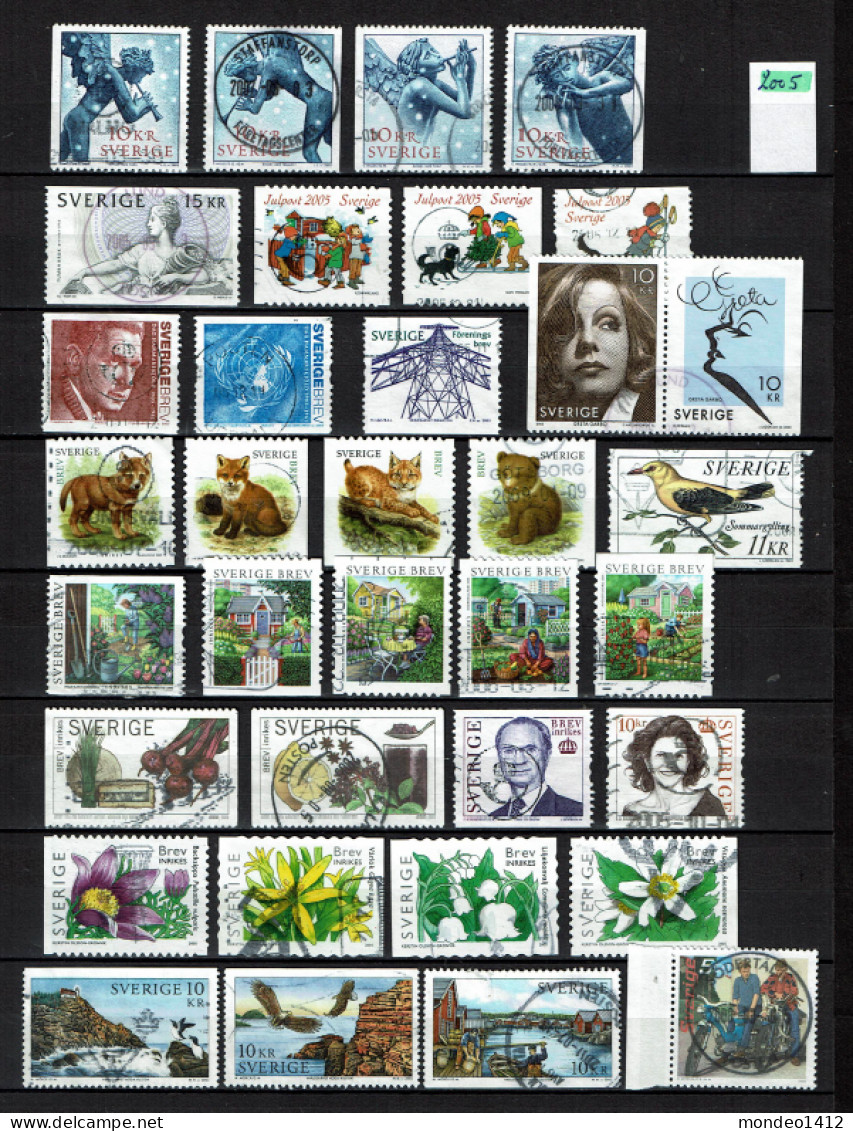Sweden - 2005 - Collection Lot Used - Different Stamps - Lot De Timbres Oblitérés - Collections