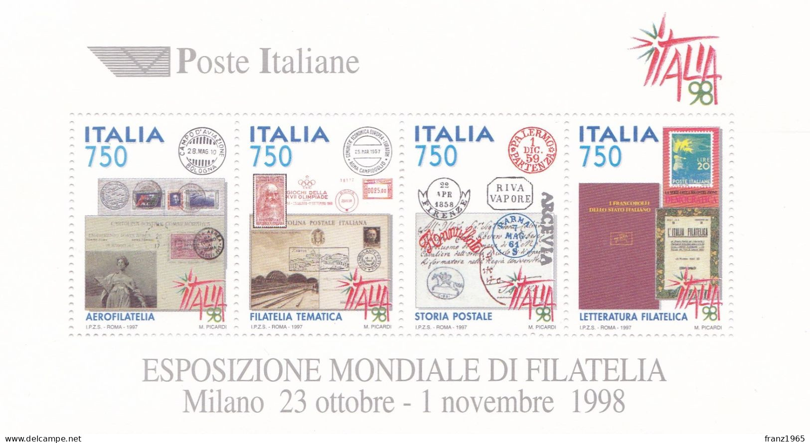 Esposizione Mondiale Di Filatelia - Milano 1998 - 1997 - 1991-00:  Nuevos