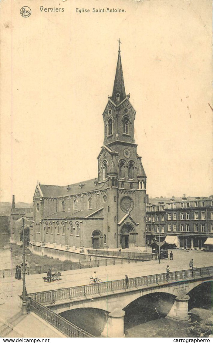 Belgique Cpa Verviers Church Saint Antoine - Verviers