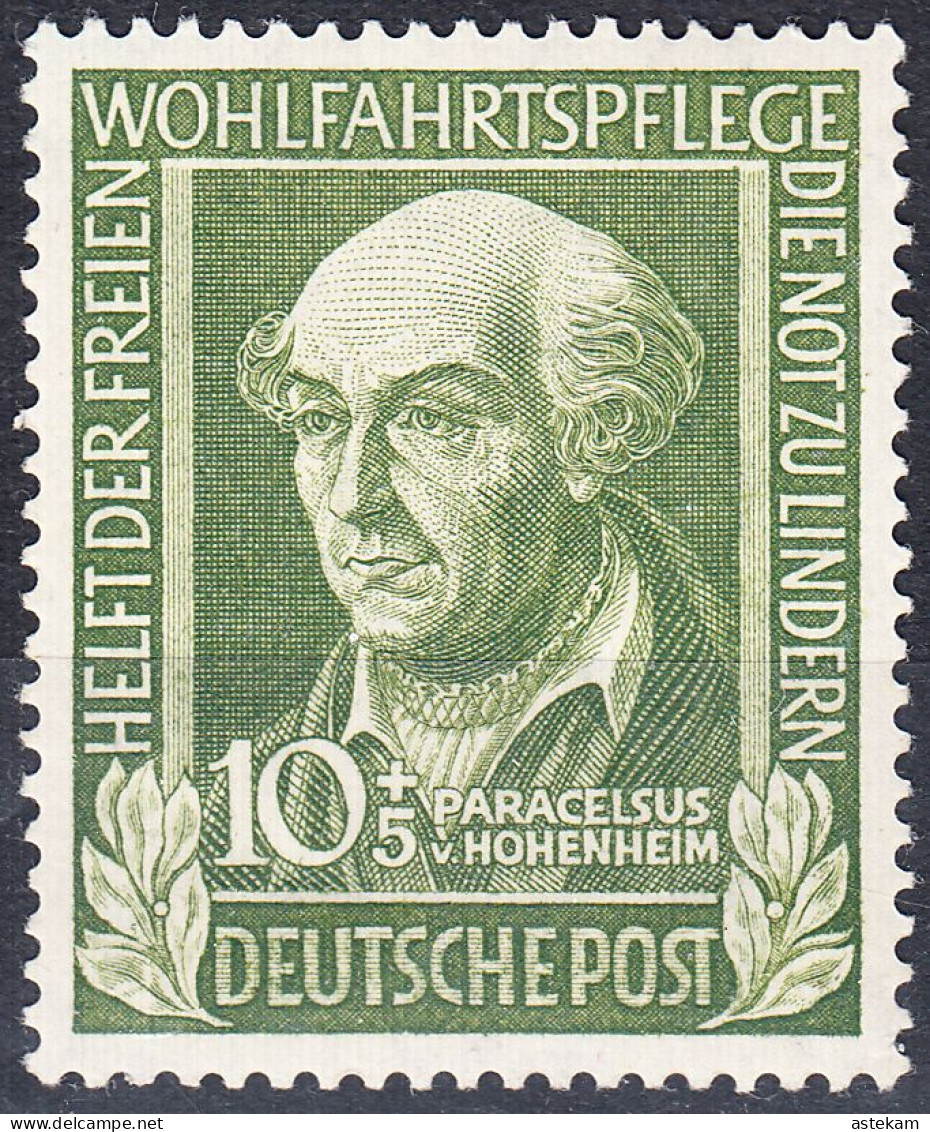 GERMANY 1949, PARACELSUS, SEPARATE MNH STAMP Of SERIES With GOOD QUALITY, *** - Oblitérés