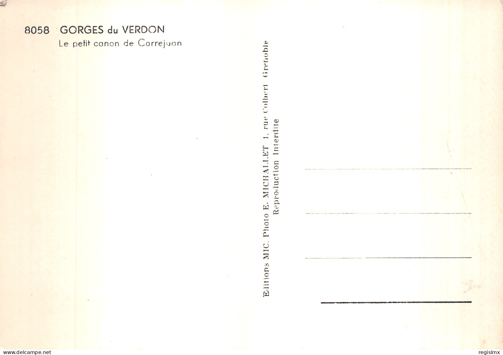 04-LES GORGES DU VERDON PETIT CANON DE CARREJUAN-N°T1123-D/0185 - Gréoux-les-Bains