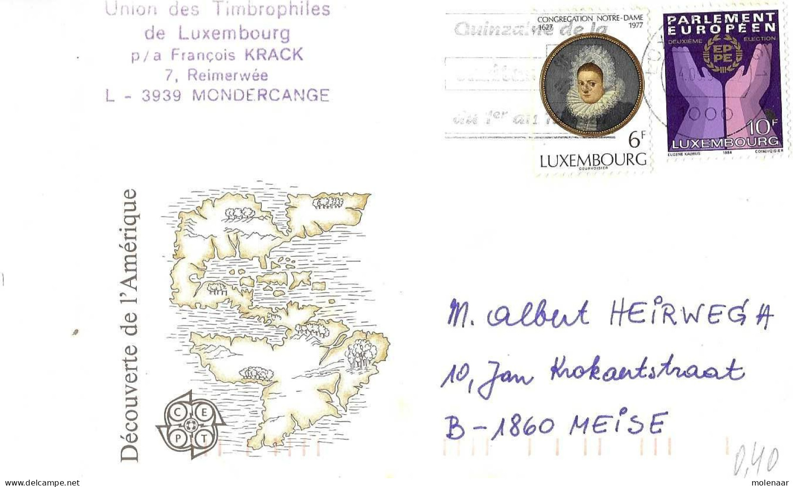 Postzegels > Europa > Luxemburg > 1944-.... > 1980-1989 Brief Met 1098 (16914) - Briefe U. Dokumente