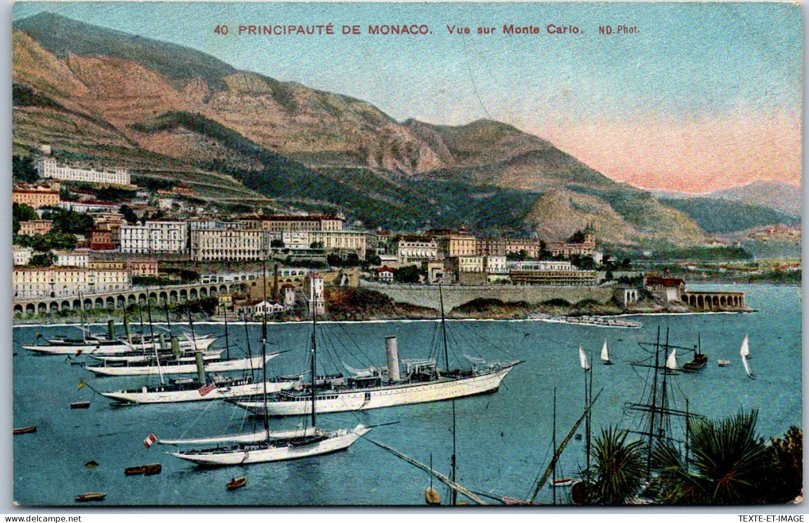 MONACO - Vue Sur Monte Carlo. - Autres & Non Classés