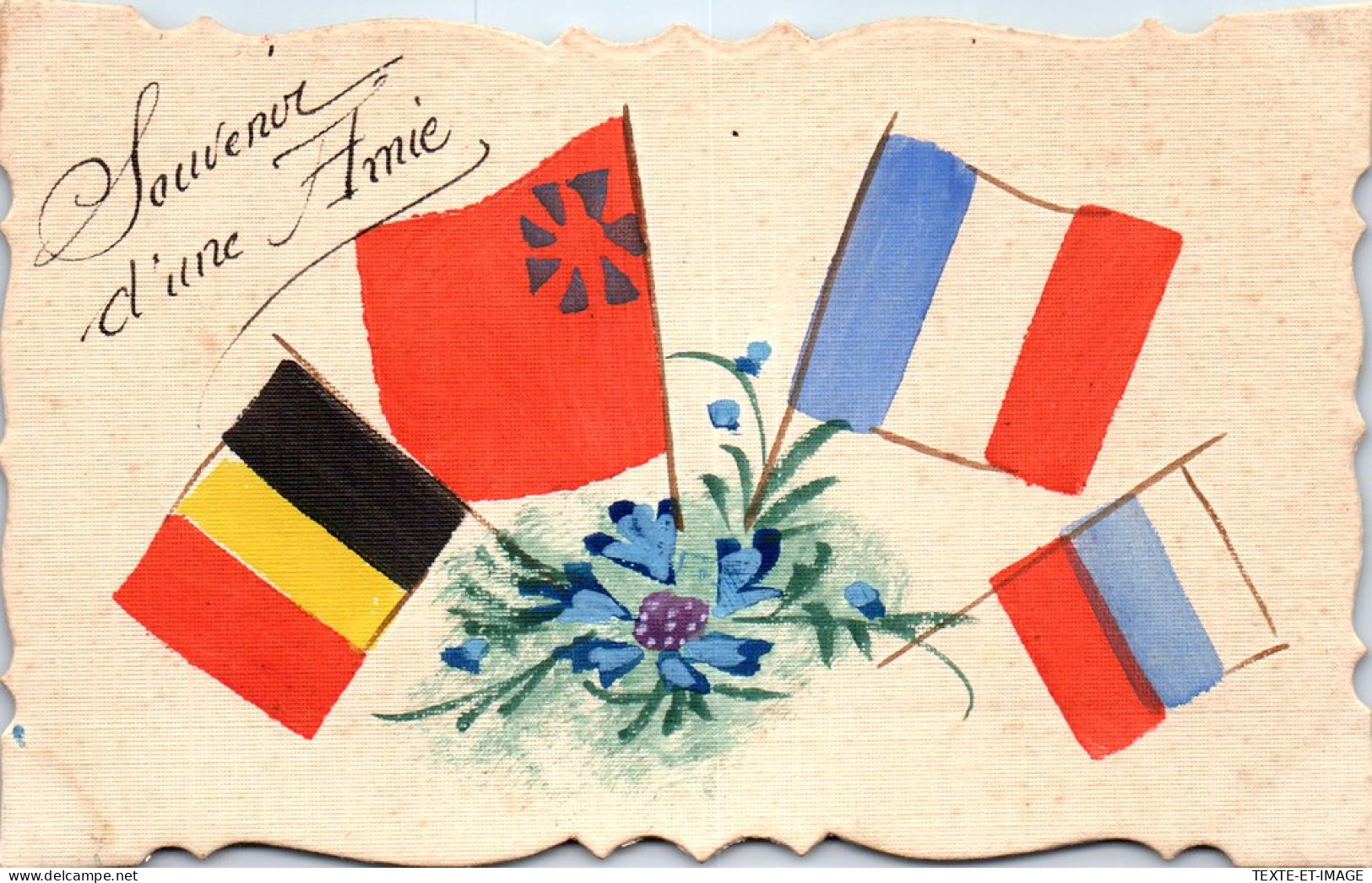 MILITARIA 1914-1918 - Drapeaux Allies, Souvenir D'une Amie  - Guerre 1914-18