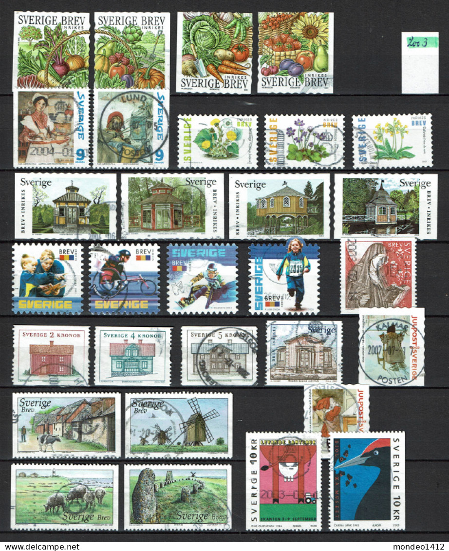 Sweden - 2003 - Collection Lot Used - Different Stamps - Lot De Timbres Oblitérés - Colecciones