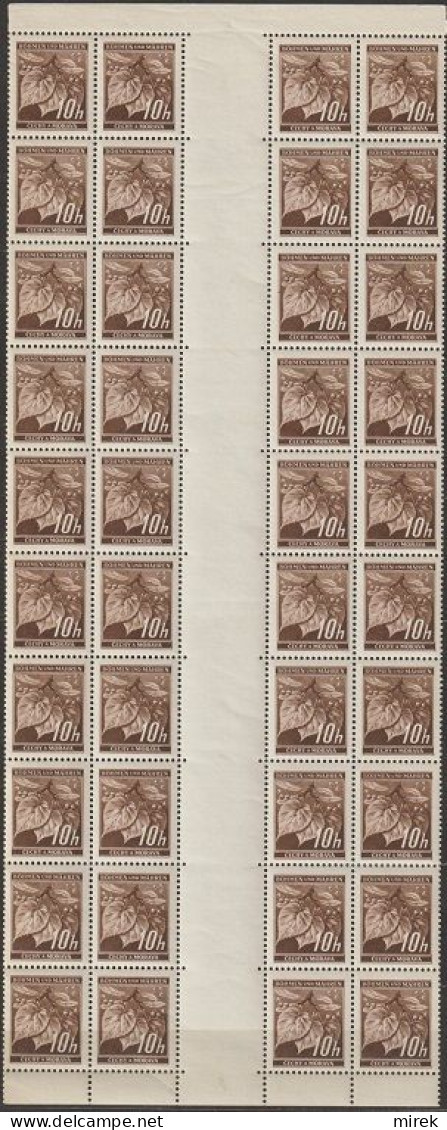 088/ Pof. 21, Vertical Strip With Interarchs, Print Plate 3+4 - Unused Stamps