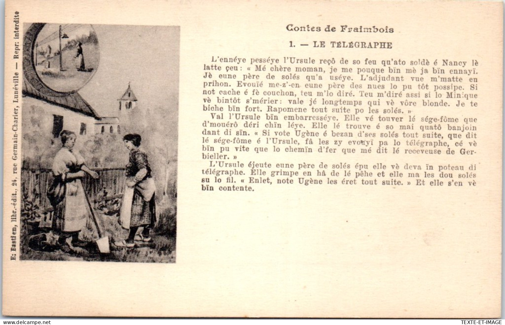 POSTE TIMBRE - Le Telegraphe  - Francobolli (rappresentazioni)