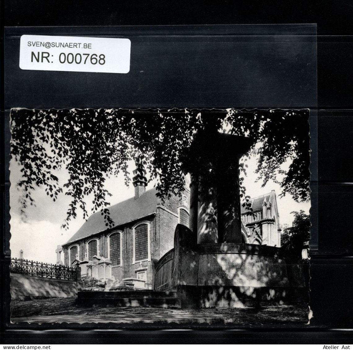 Postkaart: St. Amandsberg. Kapel H. Amandus En Grafmonument J.F. Willems. Achterzijde Beschadiging Door Verwijdering Uit - Gent