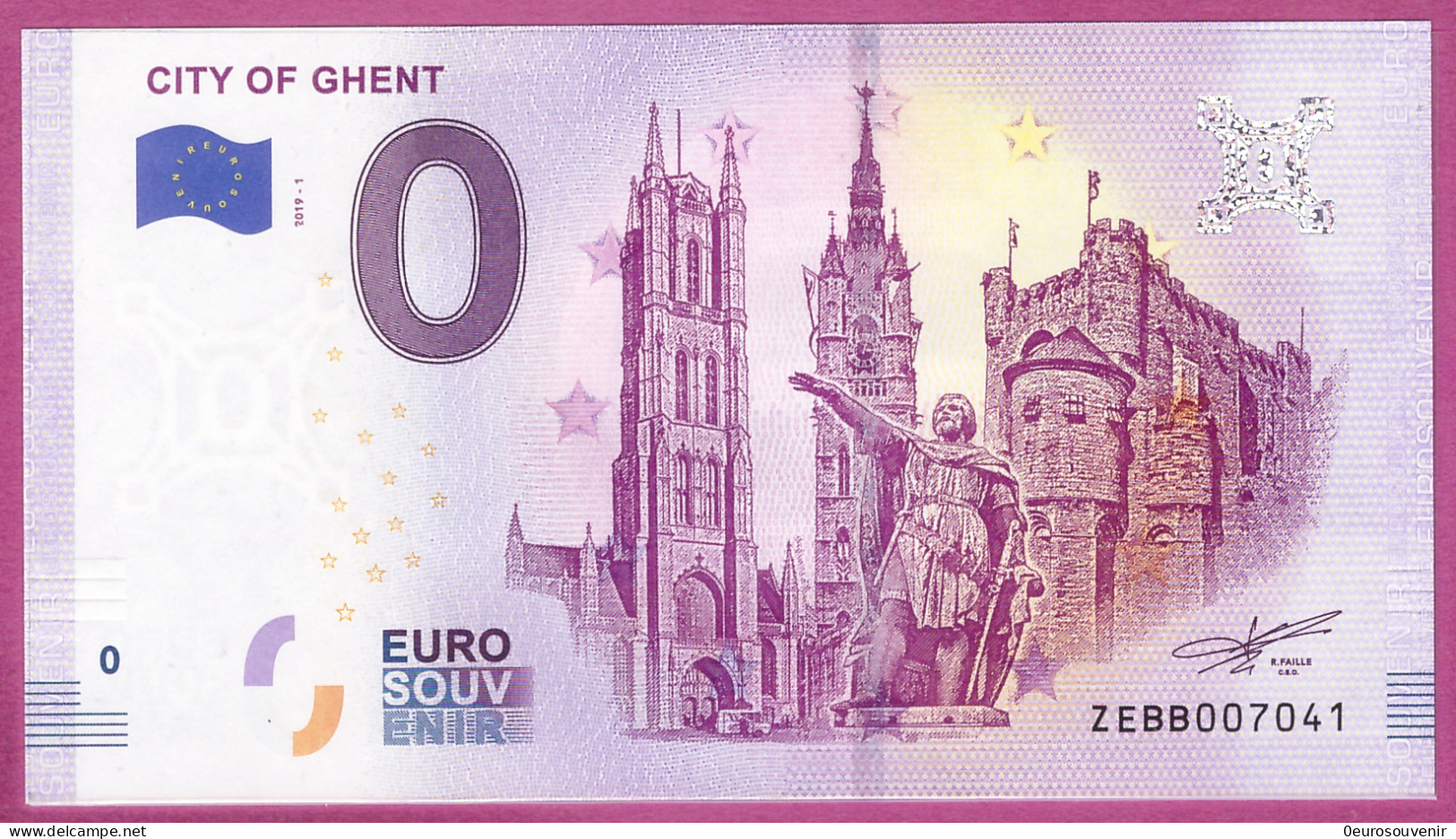 0-Euro ZEBB 2019-1  CITY OF GHENT - Pruebas Privadas