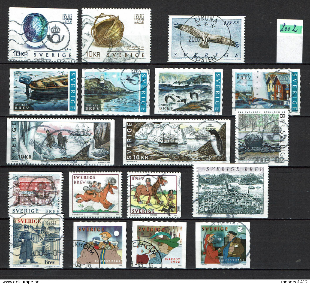 Sweden - 2002 - Collection Lot Used - Different Stamps - Lot De Timbres Oblitérés - Collezioni