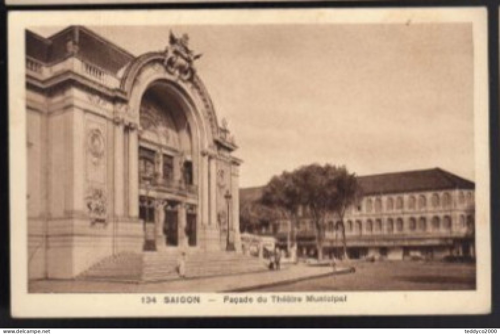 SAIGON Façade Du Théatre  1937 - Vietnam