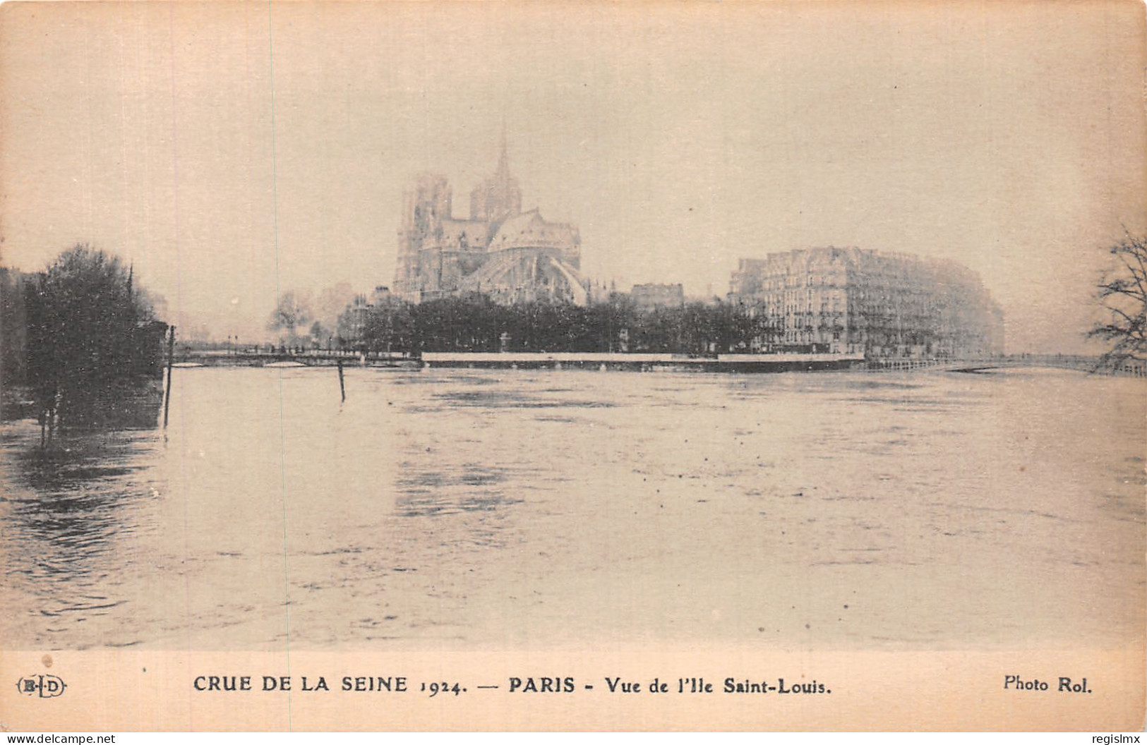 75-PARIS INONDE ILE SAINT LOUIS-N°T1125-E/0215 - Paris Flood, 1910