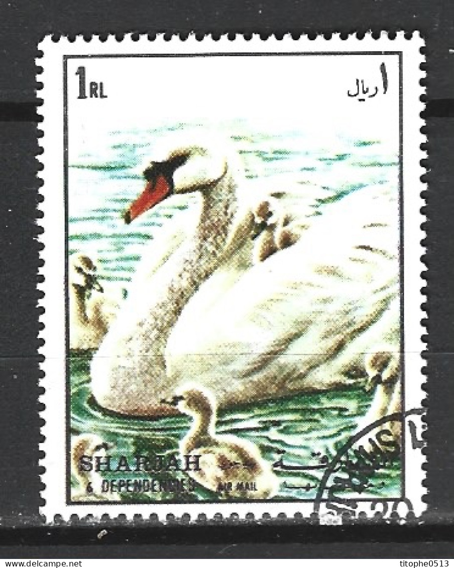 SHARJAH. Timbre Oblitéré. Cygne. - Zwanen