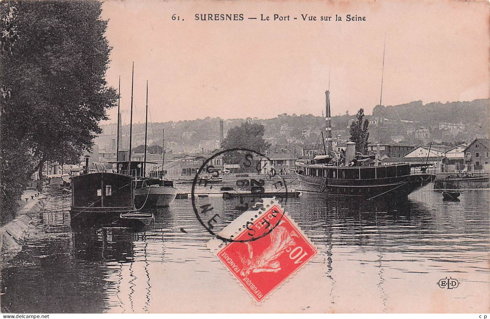 Suresnes - Le Port - Peniches - Vue Sur La Seine  -    CPA °J - Suresnes