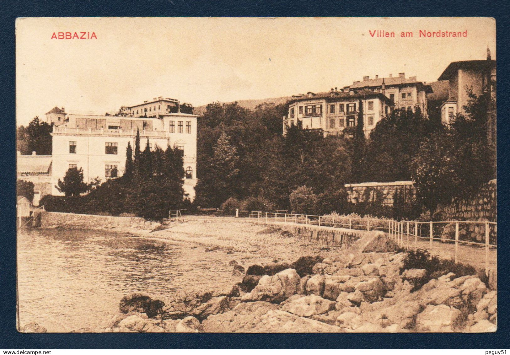 Croatie. Abbazia ( Opatija). Golfe De Kvarner. Villen Am Nordstrand. Villas En Bord De Mer. - Kroatië