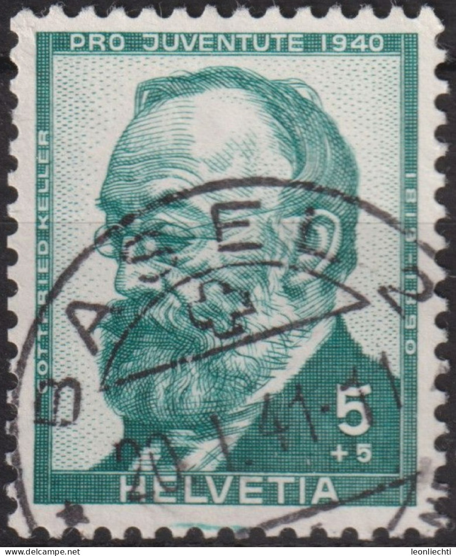 1940 Schweiz / Pro Juventute ° Zum:CH J93, Mi:CH 373, Yt:CH 354, Gottfried Keller - Used Stamps