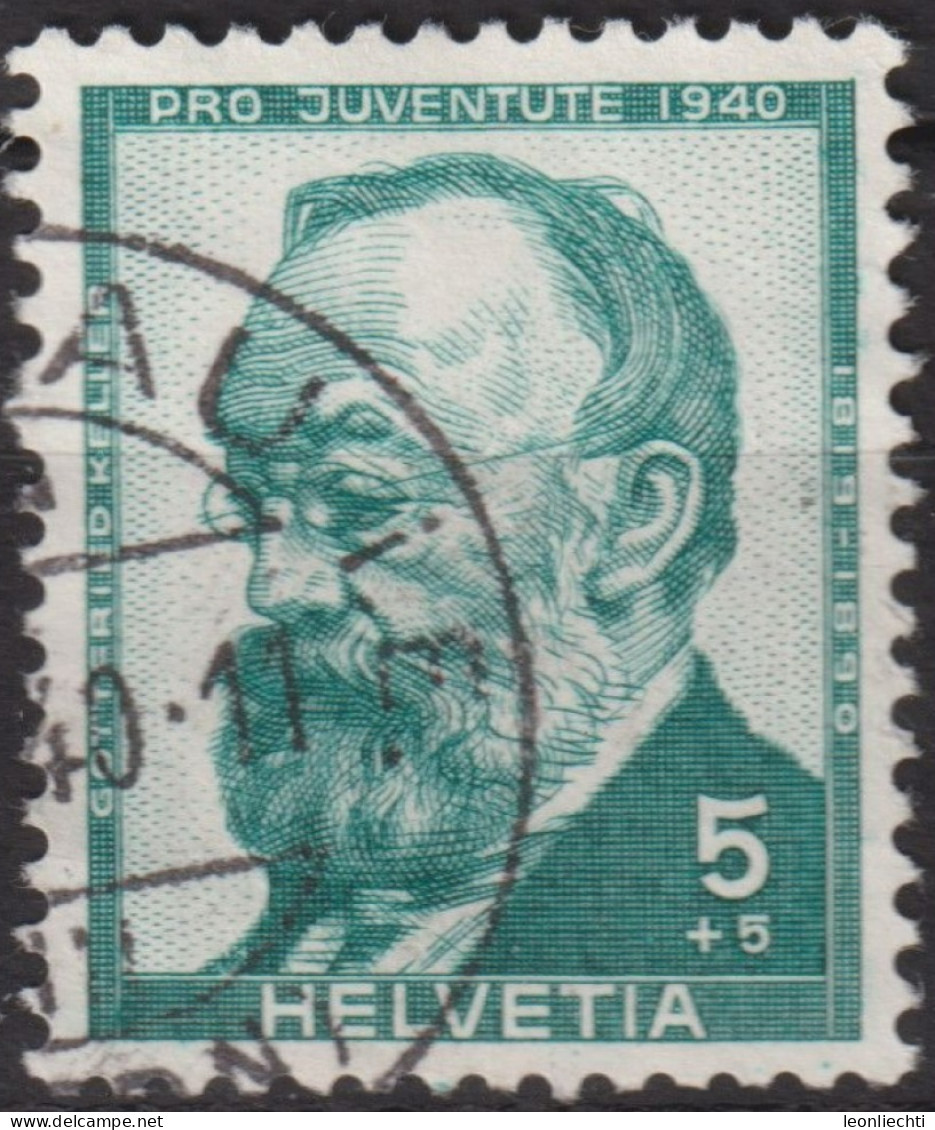 1940 Schweiz / Pro Juventute ° Zum:CH J93, Mi:CH 373, Yt:CH 354, Gottfried Keller - Used Stamps