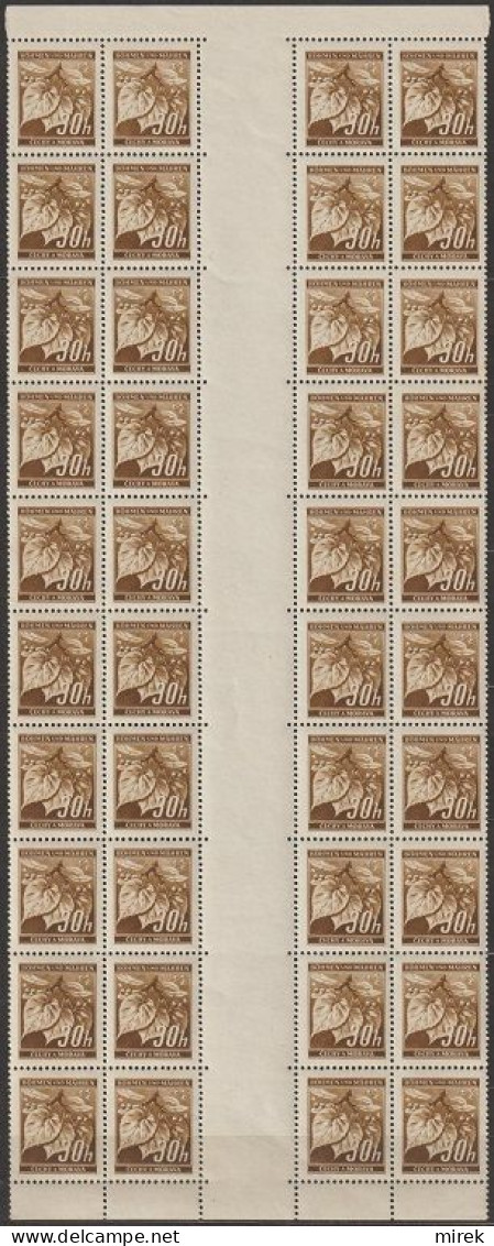 095/ Pof. 25, Vertical Strip With Interarchs, Print Plate 1+2 - Unused Stamps
