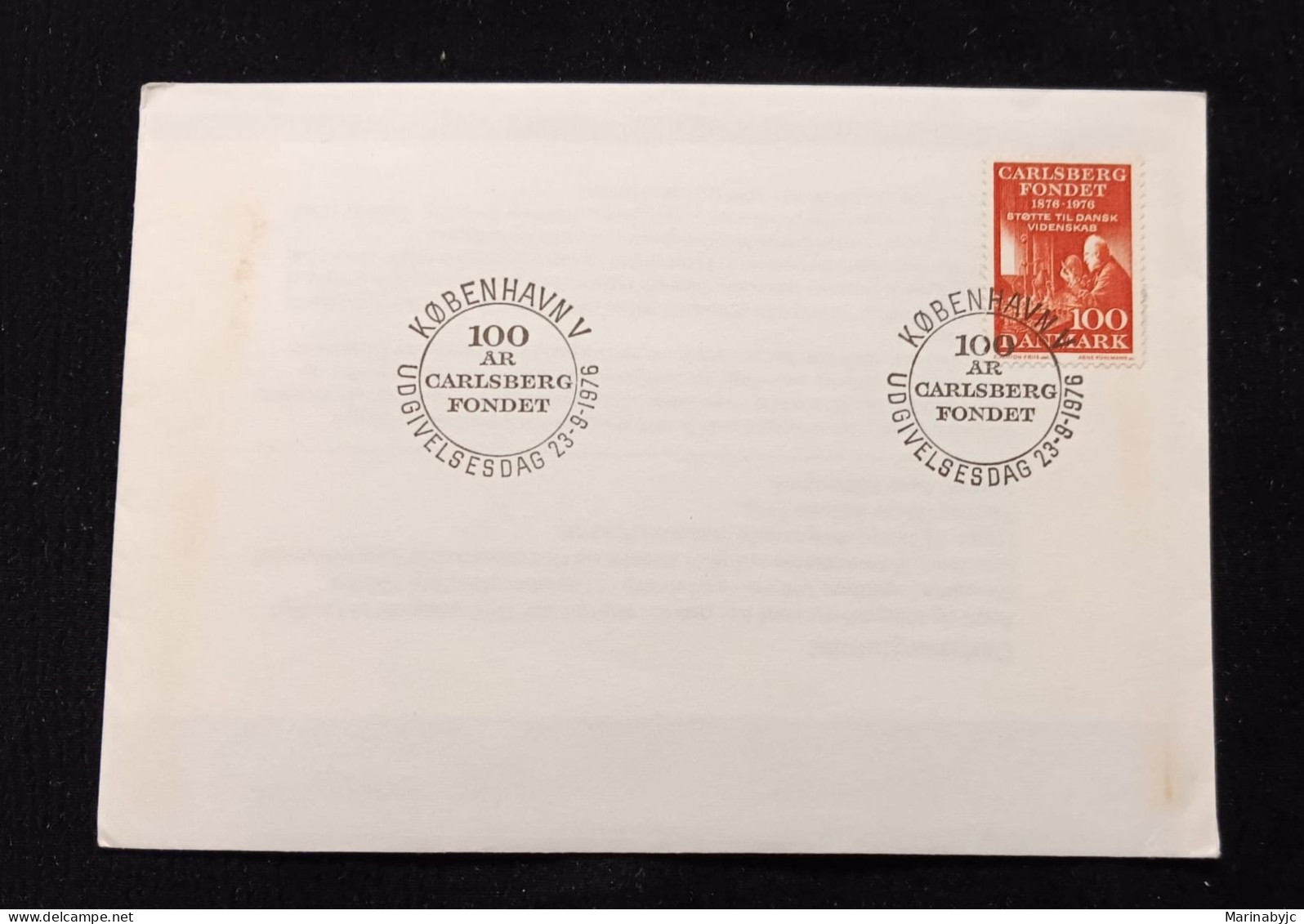 D)1976, DENMARK, FIRST DAY COVER, ISSUE, I CENTENARY OF THE "KARLSBERG" FOUNDATION TO SUPPORT LETTERS AND SCIENCES FOUND - Altri & Non Classificati