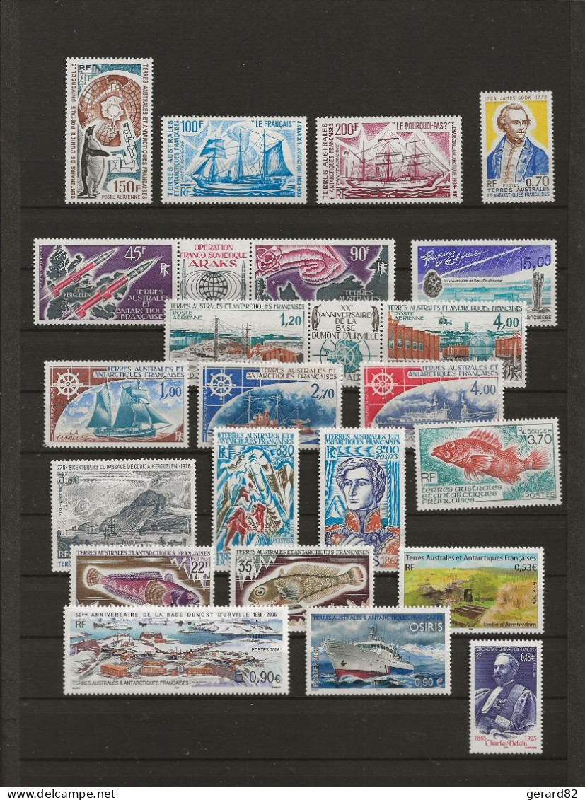 TAAF LOT DE 22 TIMBRES N** TRES BONNE COTE - Collections, Lots & Séries