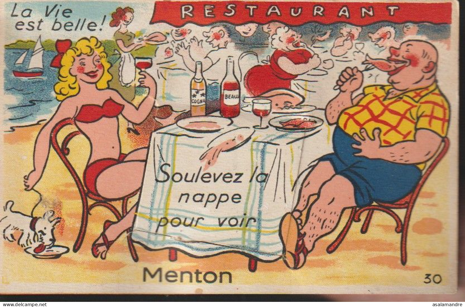 CPA – Alpes Maritimes – Menton Carte Fantaisie Avec Dépliant - Menton