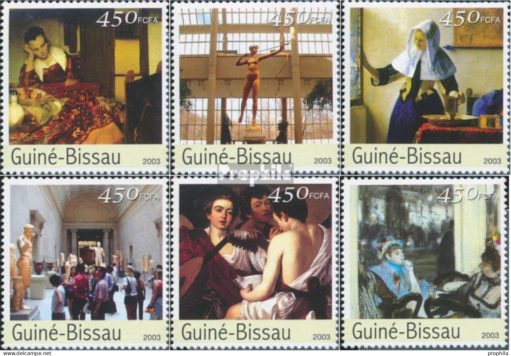 Guinea-Bissau 2291-2296 (kompl. Ausgabe) Postfrisch 2003 Metropolitan Museum New York - Guinée-Bissau