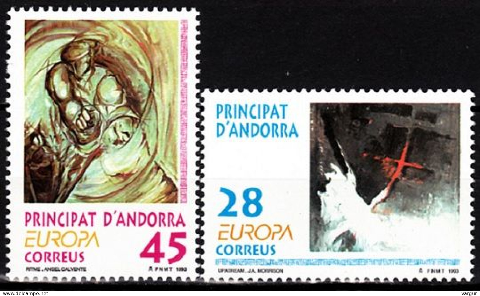 ANDORRA (Spanish) 1993 EUROPA: Modern Paintings, MNH - 1993