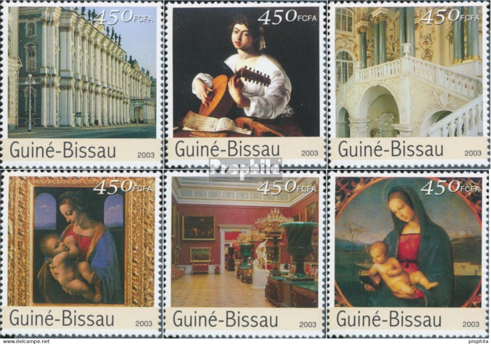 Guinea-Bissau 2273-2278 (kompl. Ausgabe) Postfrisch 2003 Eremitage - Guinée-Bissau