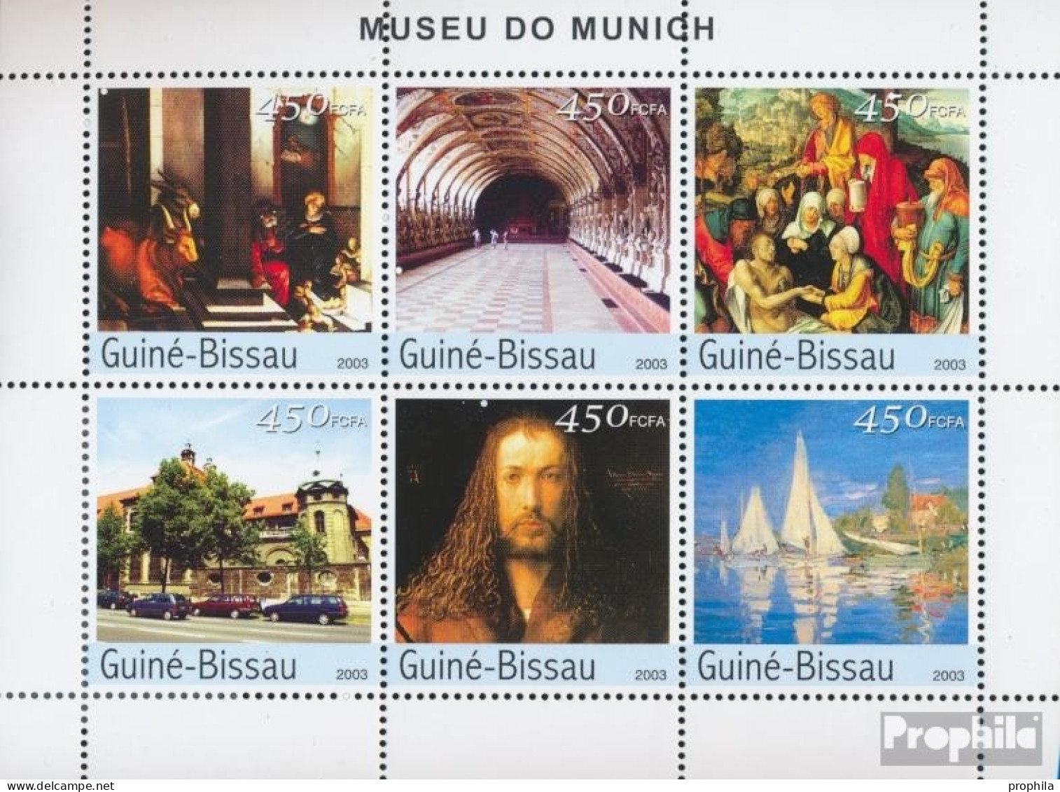 Guinea-Bissau 2267-2272 Kleinbogen (kompl. Ausgabe) Postfrisch 2003 Museum München - Guinée-Bissau