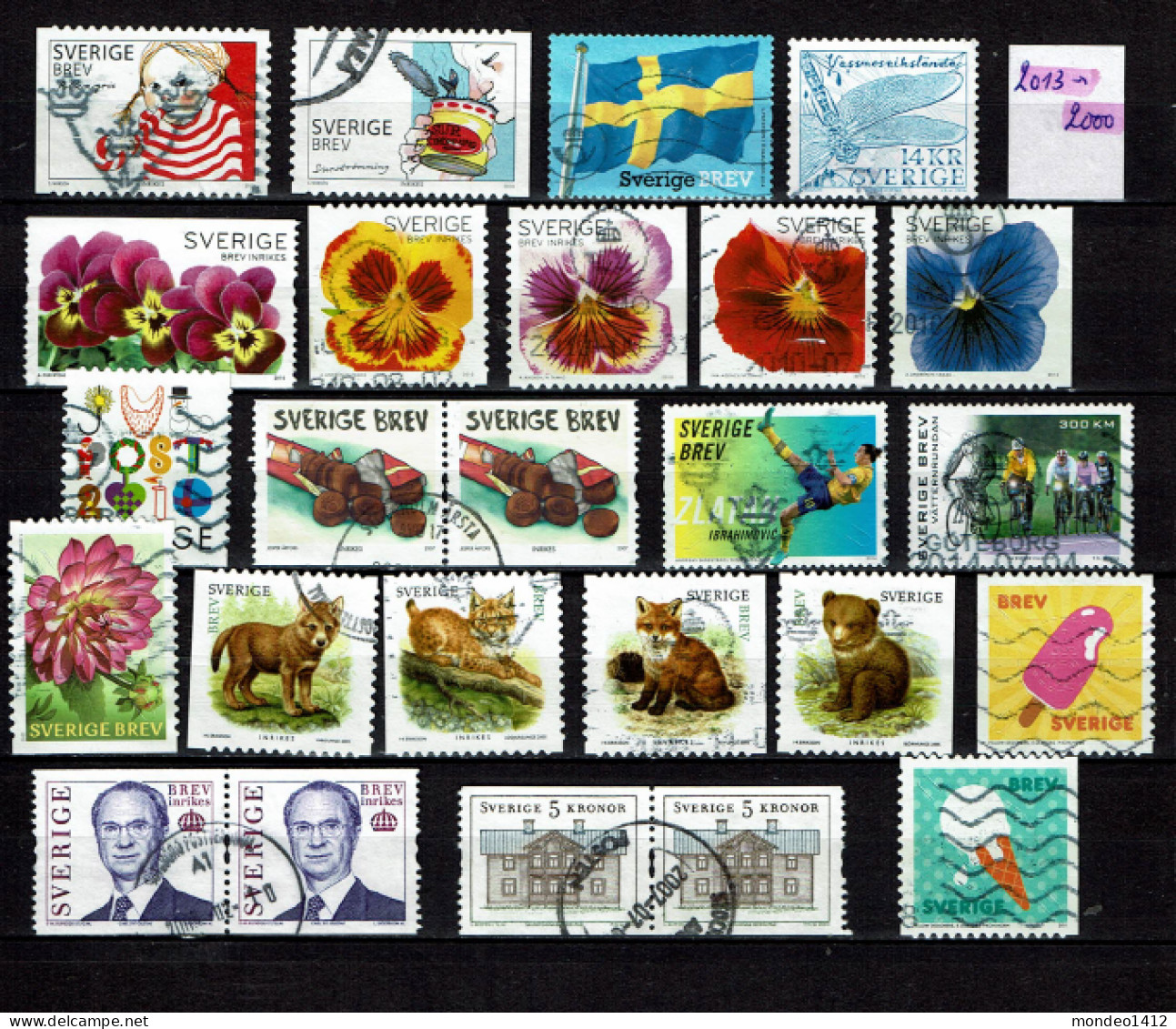 Sweden - 2000/2013 - Collection Lot Used - Different Stamps - Lot De Timbres Oblitérés /2 Scans - Collezioni