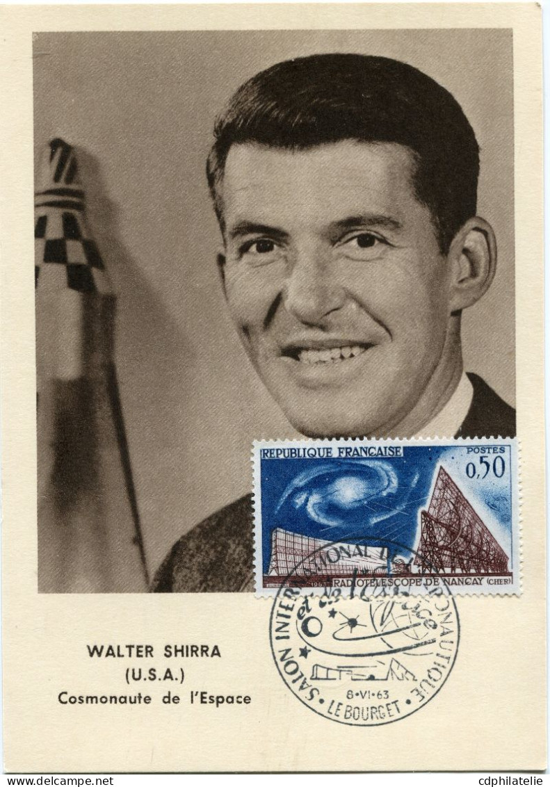 CARTE POSTALE PHILATELIQUE WALTER SHIRRA ( U.S.A. )  COSMONAUTE DE L'ESPACE - Europa